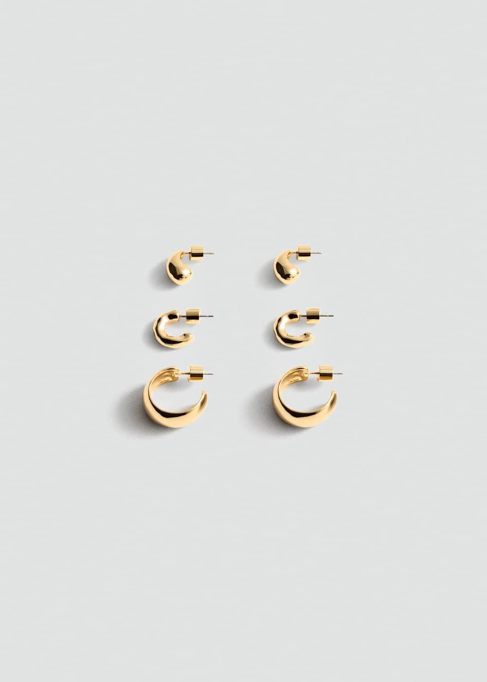 Set of hoop earrings  - Women | MANGO USA Product Image