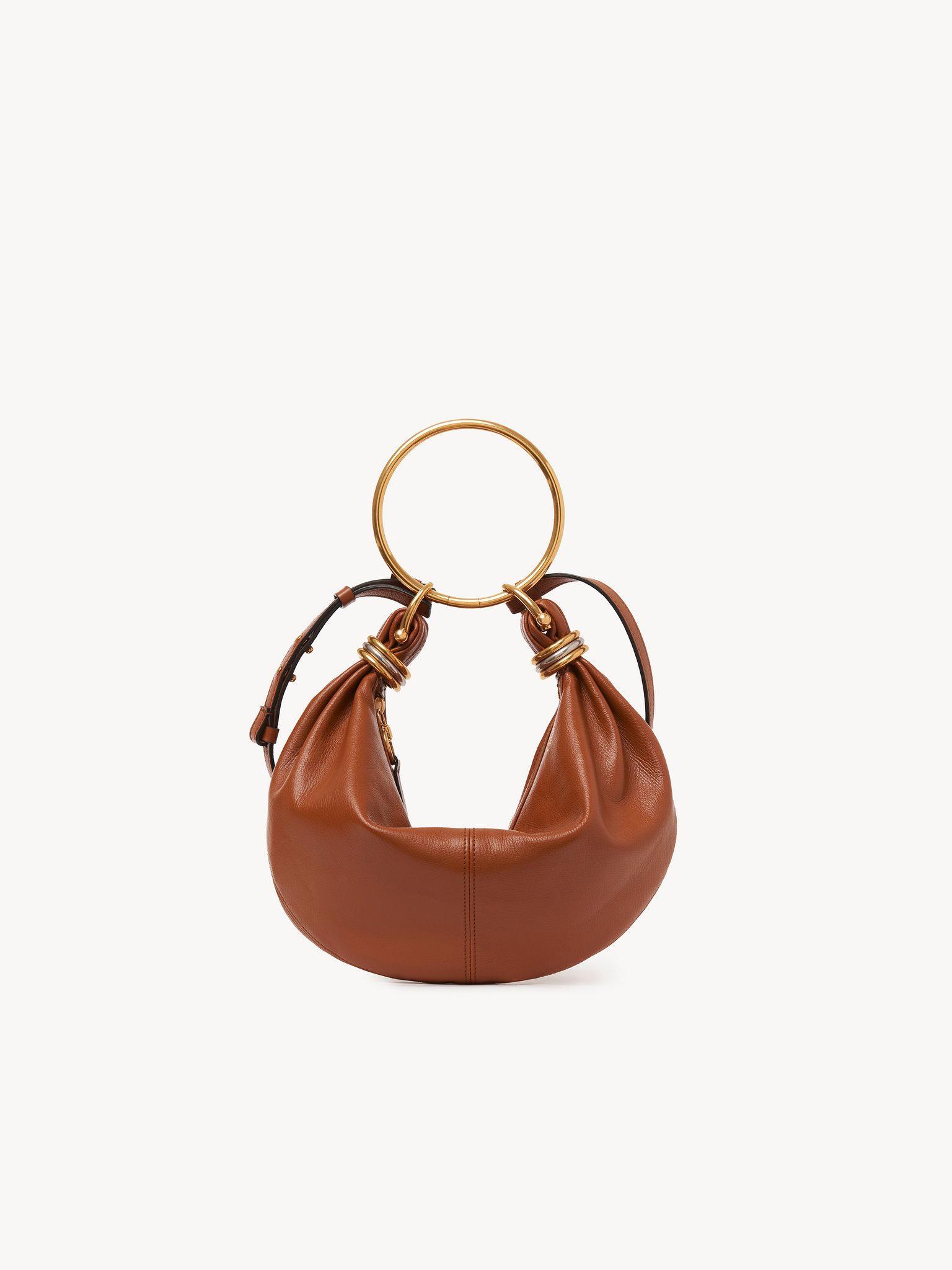 Small Bracelet Hobo bag in grained leather Product Image