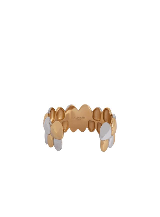 Brass and crystal grillz cuff bracelet Product Image