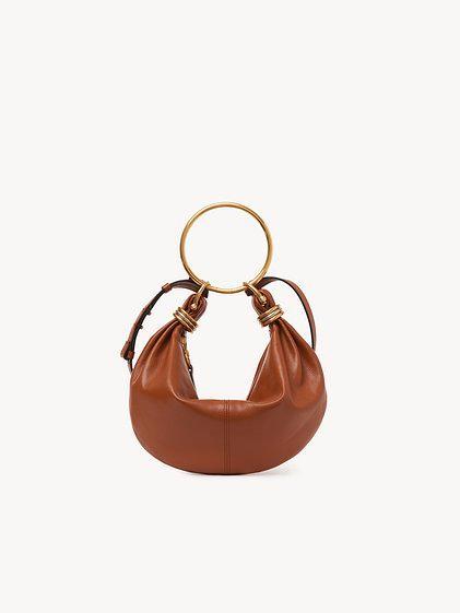 Small Bracelet Hobo bag in grained leather Product Image