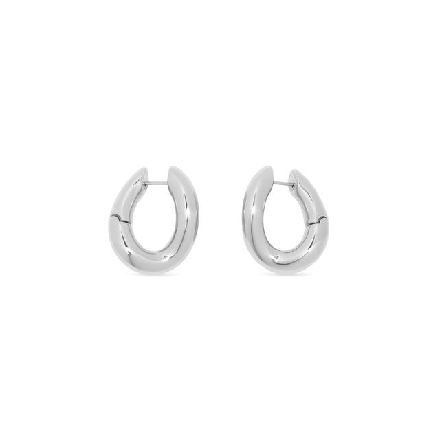 Women's Loop Earrings in Silver Product Image