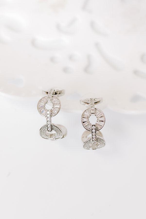 Cosmos and City Lights Hoop Earrings in Silver Product Image