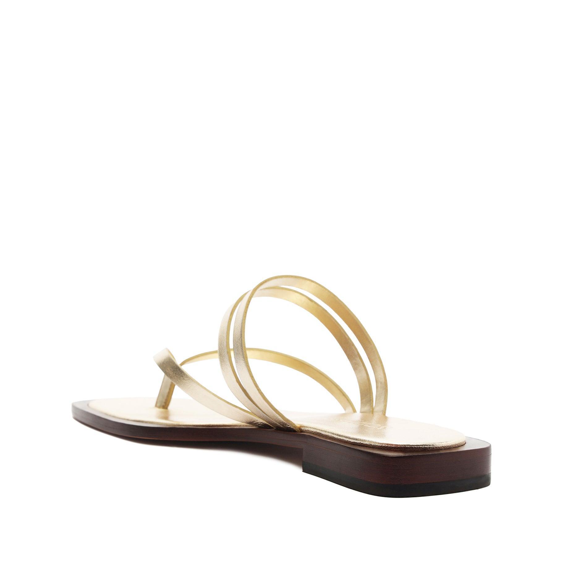 Rania Metallic Leather Flat Sandal Female Product Image