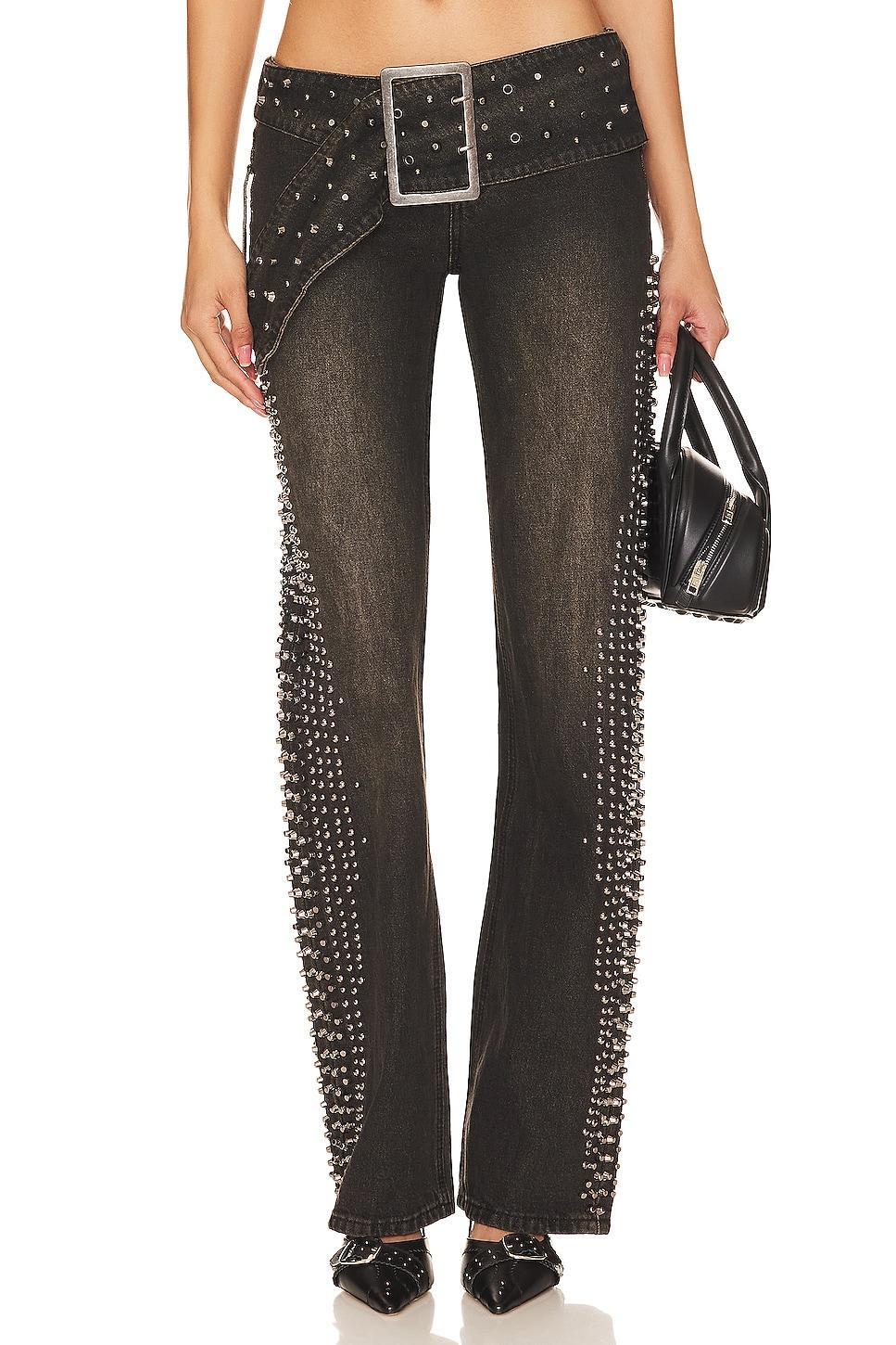 Studded Low Rise Jeans Jaded London Product Image