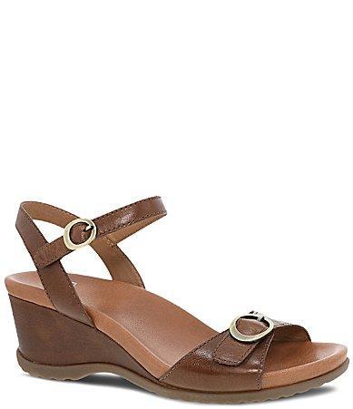 Dansko Arielle Leather Wedge Sandals Product Image