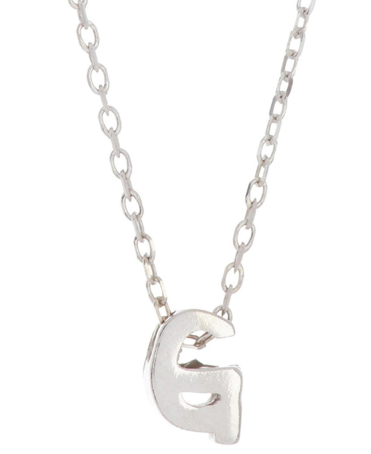 Adornia Rhodium-Plated Mini Initial A Pendant Necklace, 16 + 2 extender - J Product Image