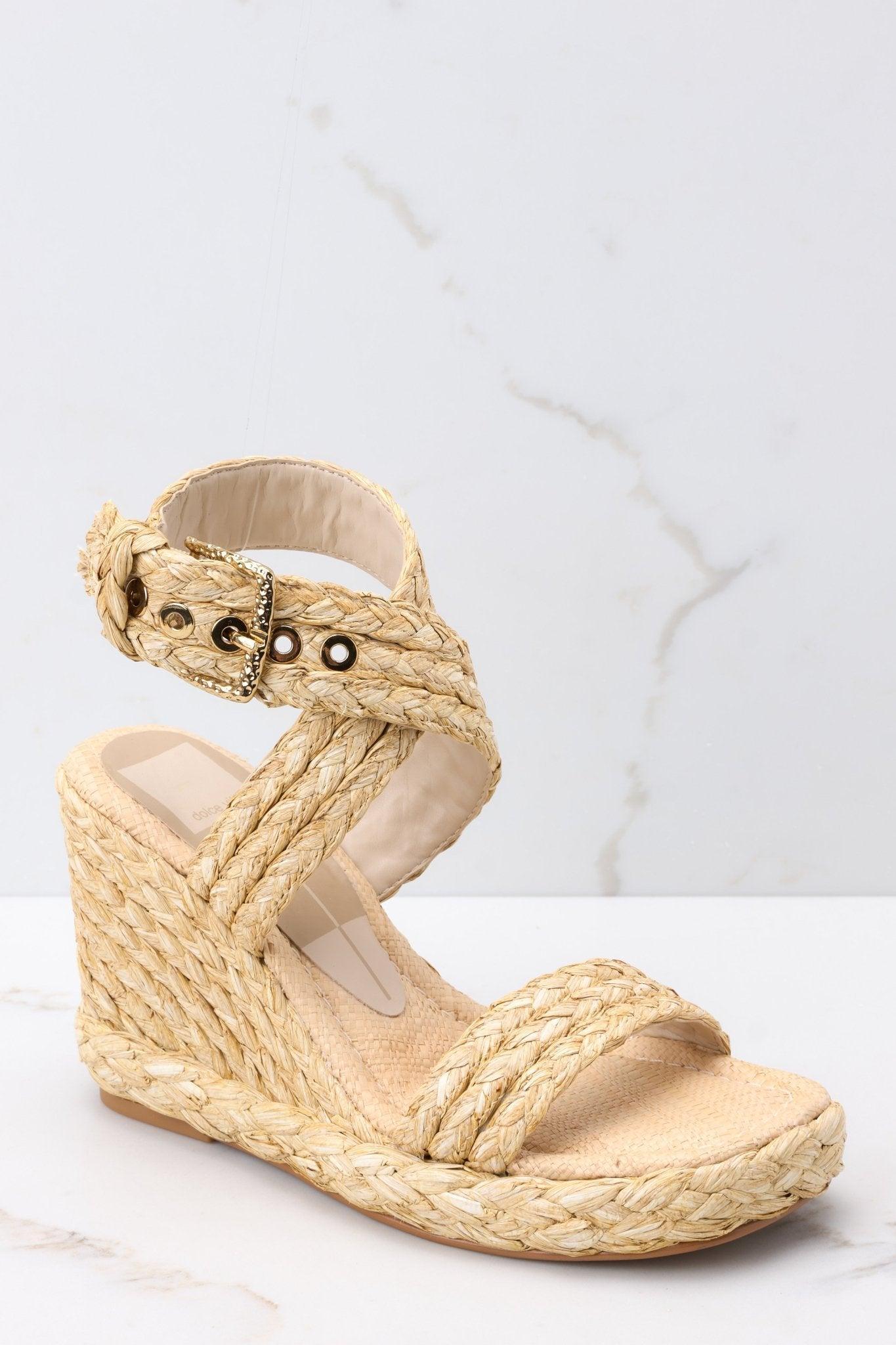 Dolce Vita Aldona Light Natural Raffia Wedges Product Image