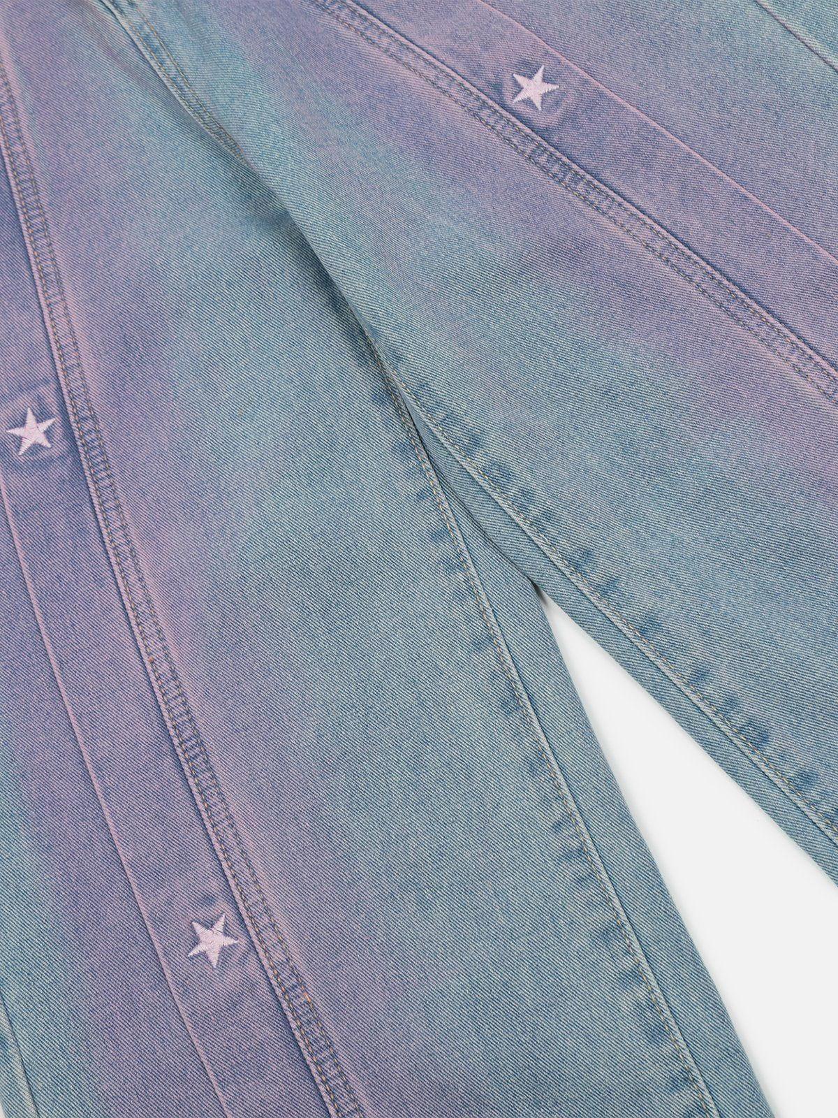 Aelfric Eden Embroidery Star Washed Jeans Product Image