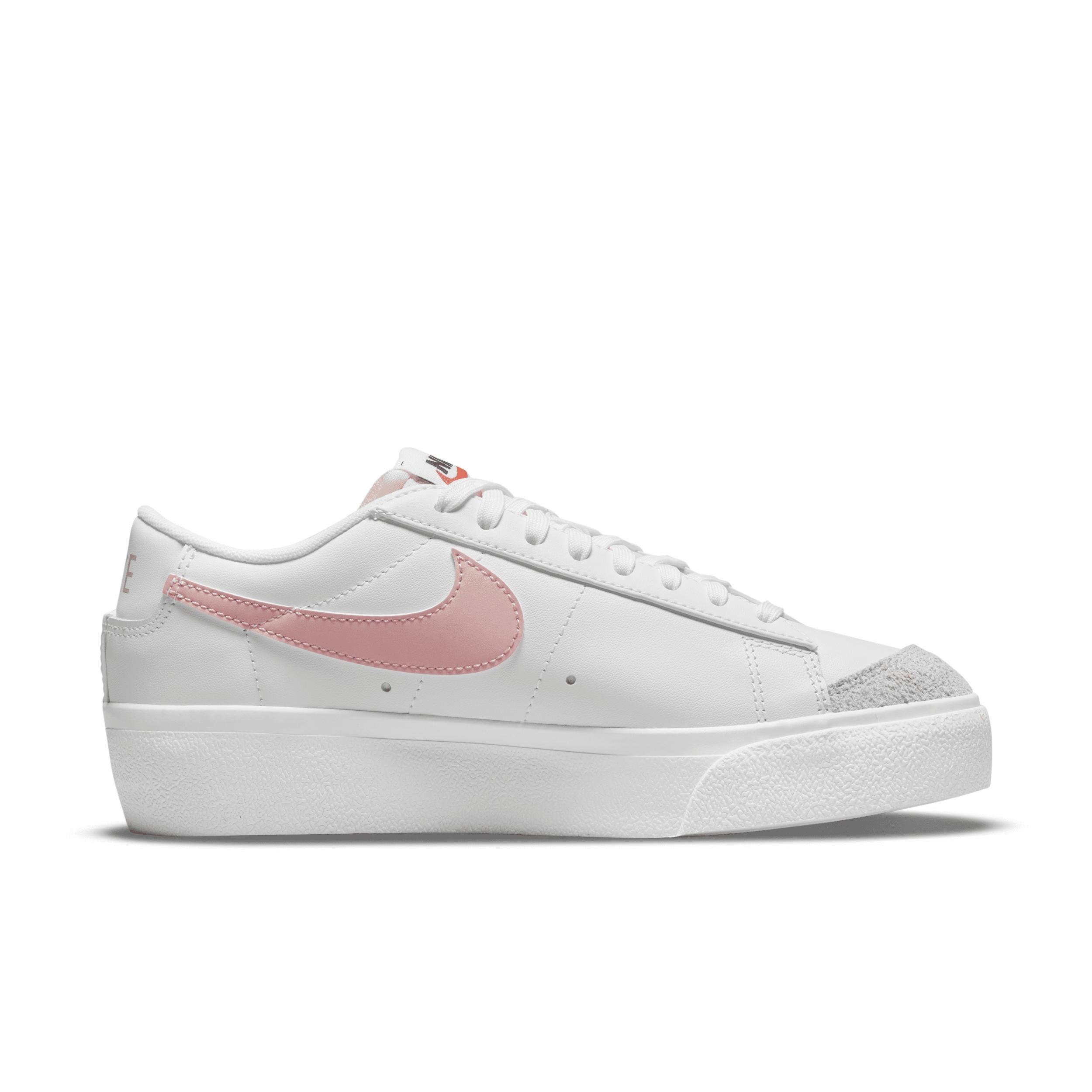 Nike Womens Nike Blazer Low Platform - Womens Shoes White/Black Product Image