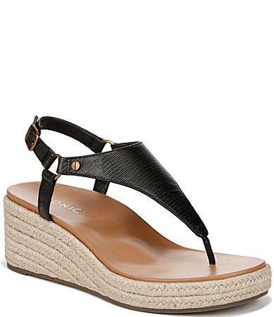 Vionic Kirra Espadrille Wedge Slingback Thong Sandals Product Image