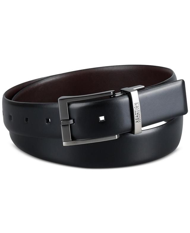 Kenneth Cole Reaction Mens Calf-Grain Reversible Belt - Black Product Image