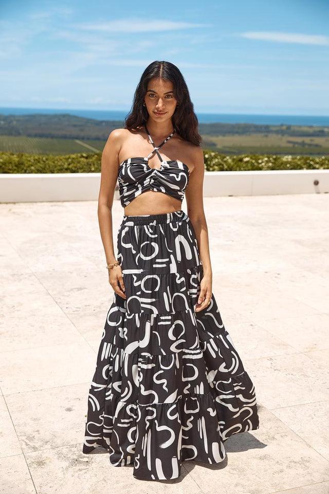 Panoramic Views Maxi Skirt Black Product Image