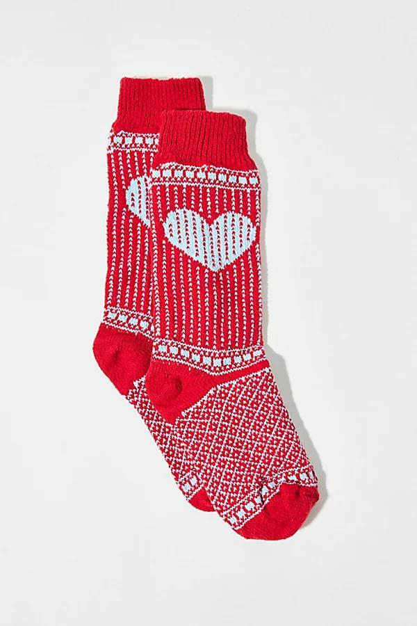 American Trench Heart Cable Knit Sock Womens at Urban Outfitters Product Image