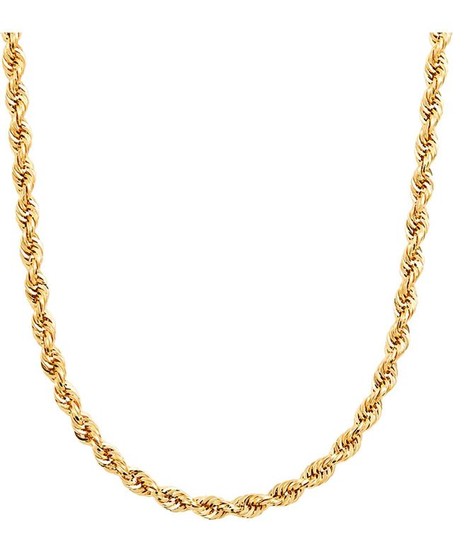 Everlasting Gold 14k Gold Glitter Rope Chain Necklace - 24 in., Womens Yellow Product Image