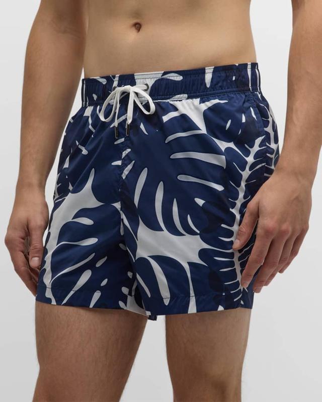 Mens Charles 5 Leaf-Print Swim Trunks Product Image