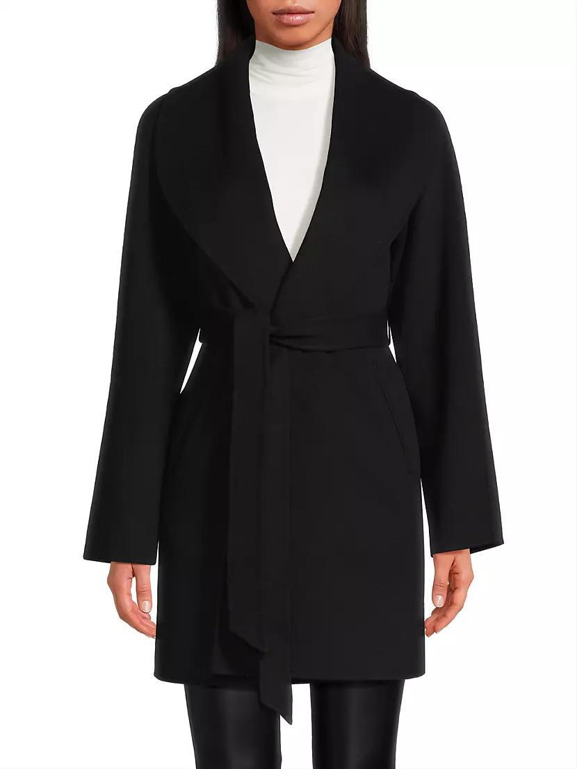 Wool-Cashmere Shawl-Collar Coat Product Image