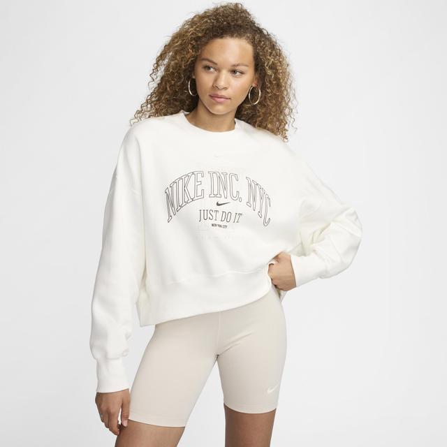 Womens Nike Sportswear Phoenix Fleece Over-Oversized Crew-Neck Graphic Sweatshirt Product Image