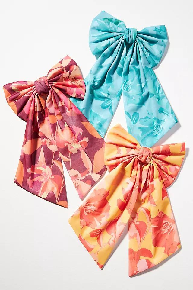 XL Vibrant Floral Hair Bow Product Image