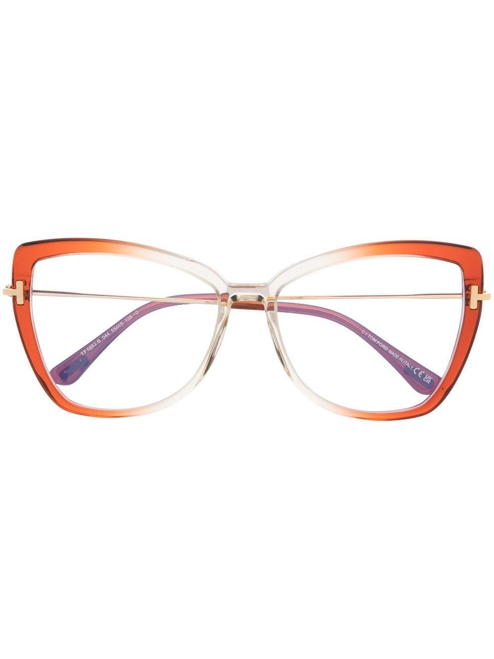 TOM FORD Butterfly Cat Eye-frame Glasses In Gold Product Image