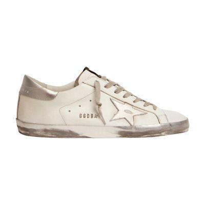 GOLDEN GOOSE Super-star Sneakers In White Silver Product Image