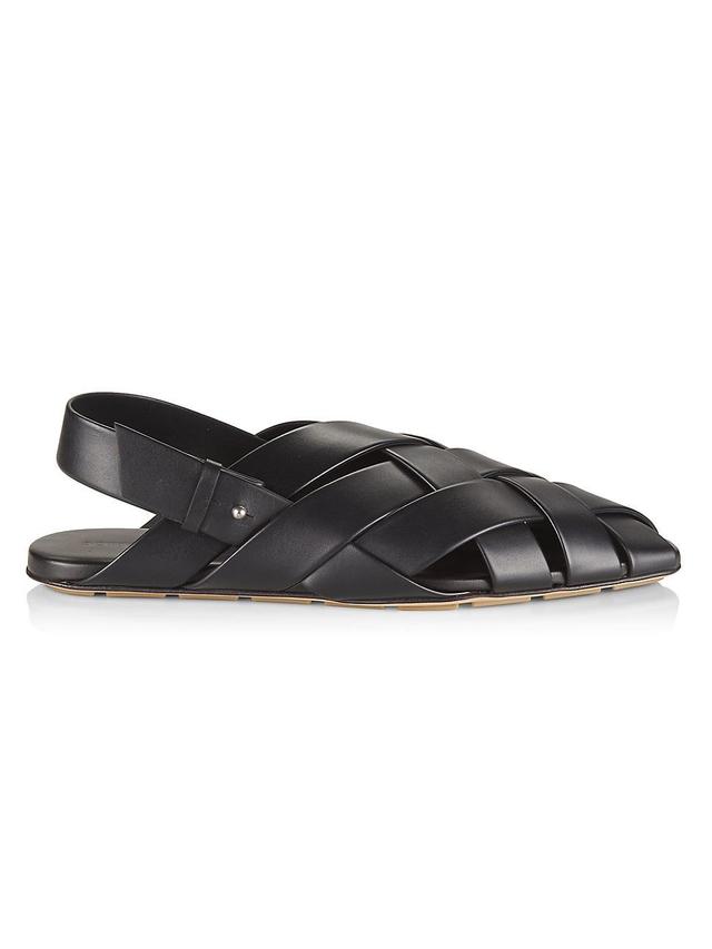 Mens Alfie Intreccio Leather Slippers Product Image