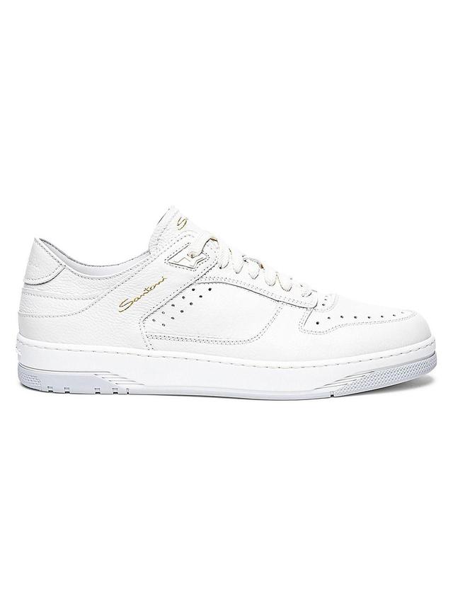 Mens Leather Low-Top Sneakers Product Image