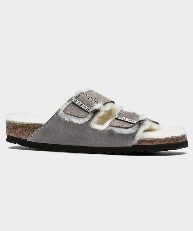 Birkenstock Arizona Shearling in Stone Product Image