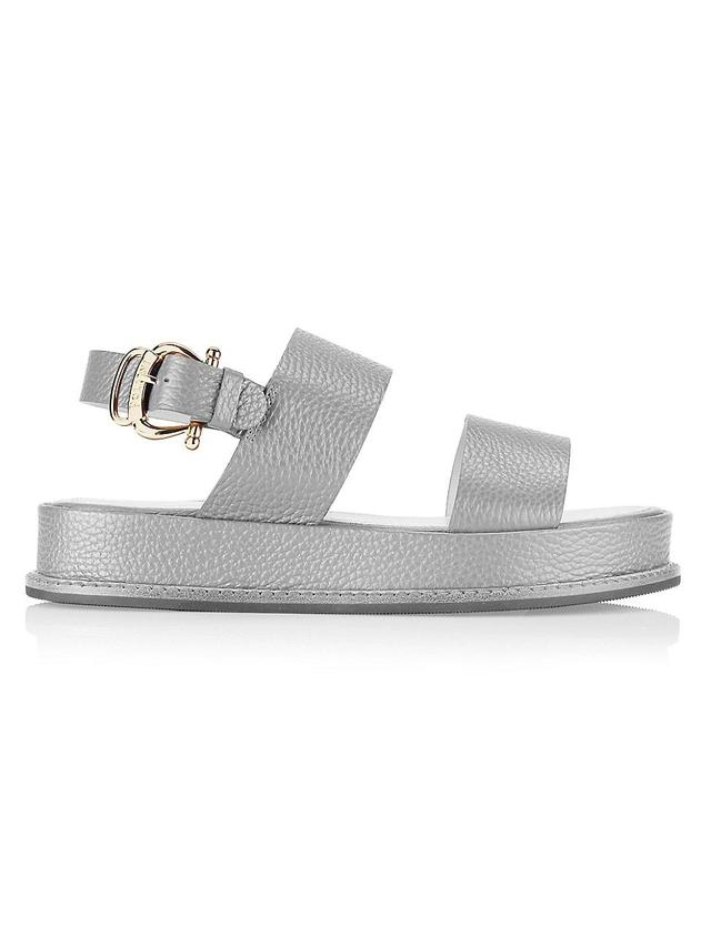 Womens Leather Flatform Sandals Product Image