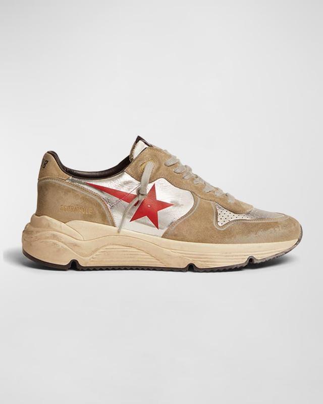 Men's Running Sole Star Metallic Trainer Sneakers Product Image