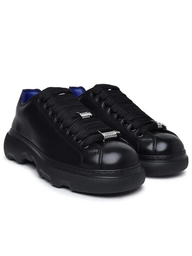 Black Leather Ranger Sneakers Product Image