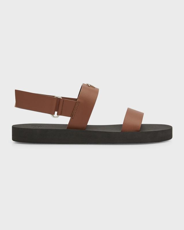 Giuseppe Zanotti Men's GZ Saiph Leather Sandals - Size: 40 EU (7D US) - CIOCCO Product Image