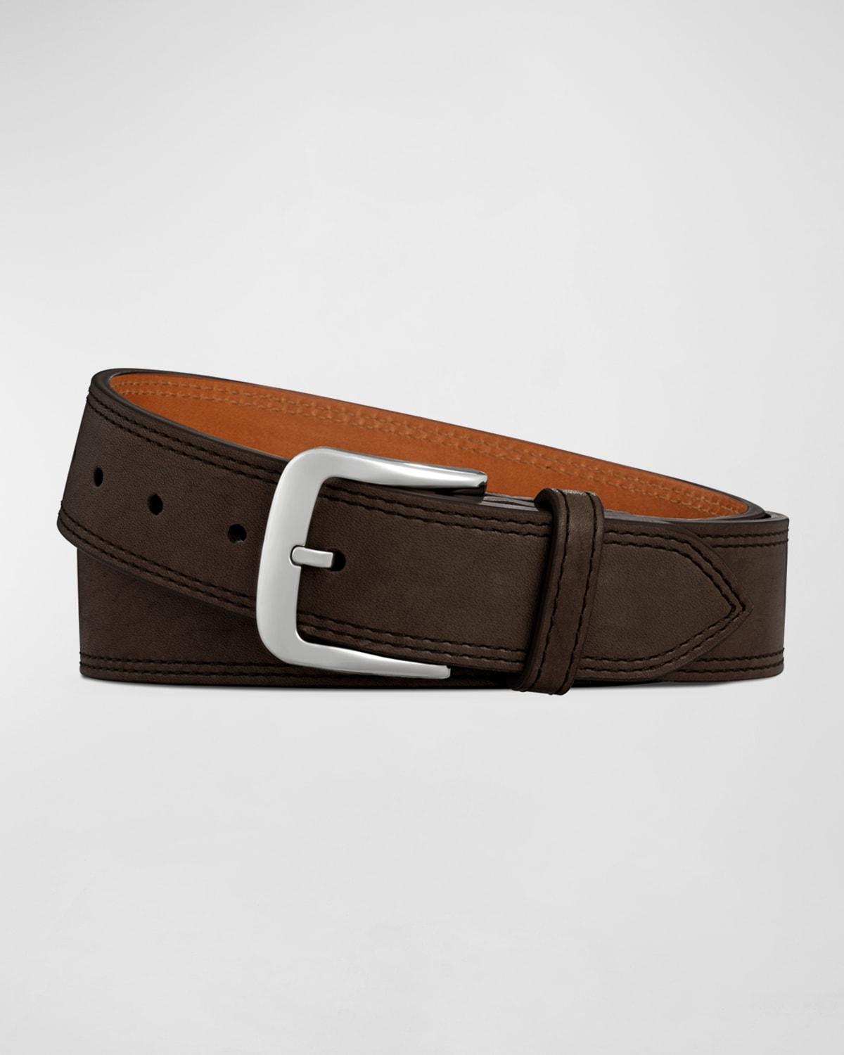 Shinola Double Stitch Leather Belt Product Image