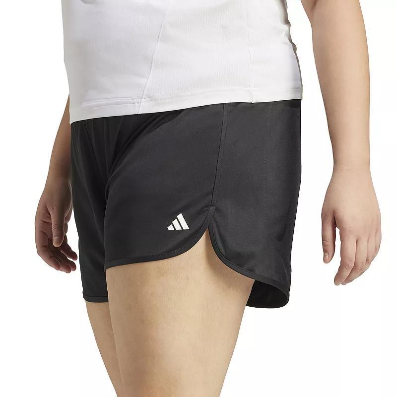 adidas Plus Size Pacer Essentials Knit High-Rise Shorts Women's Clothing product image