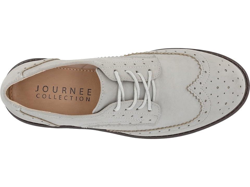 Journee Collection Claudiya Womens Tru Comfort Foam Oxford Flats Grey Product Image