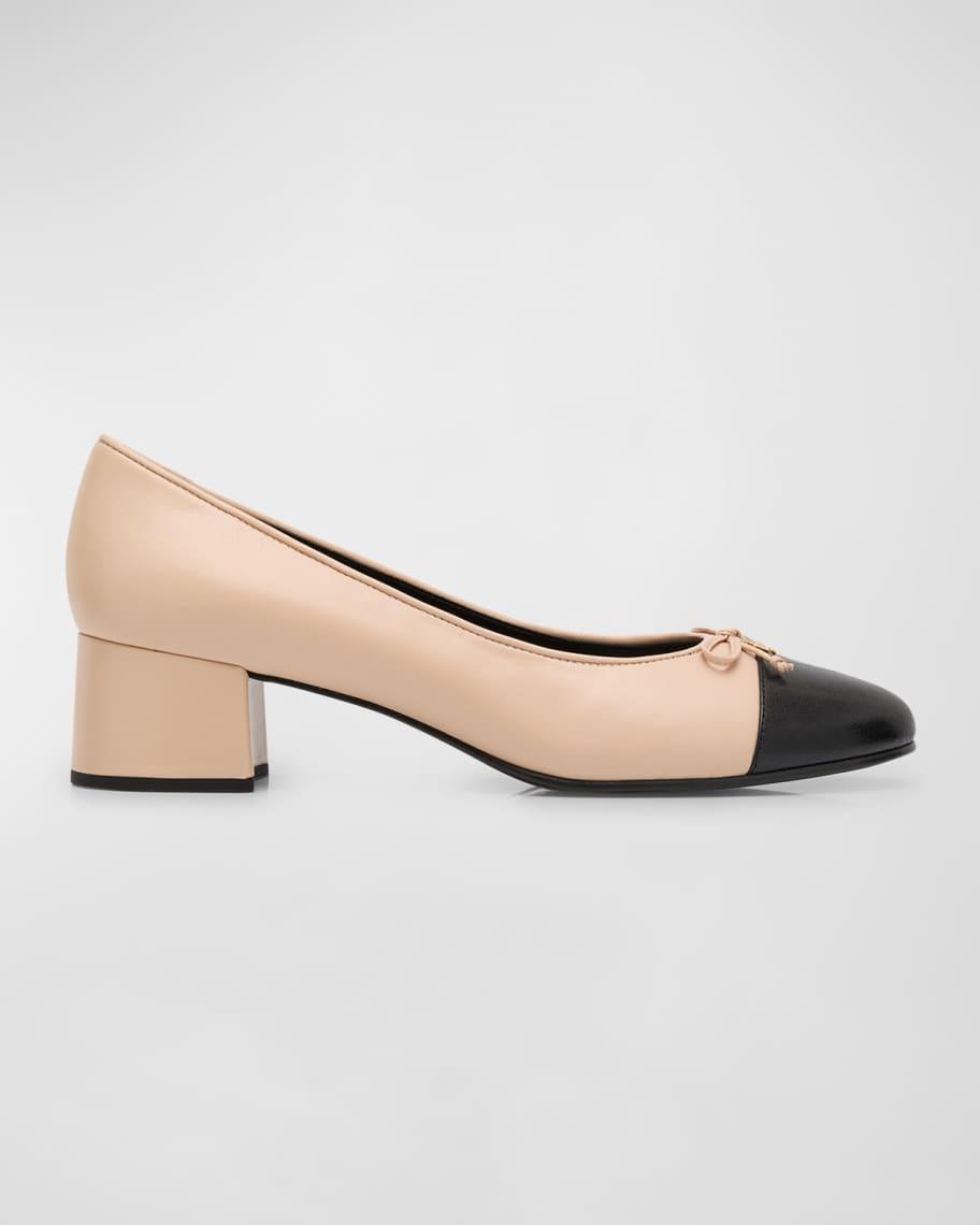 Bicolor Cap-Toe Ballerina Pumps product image