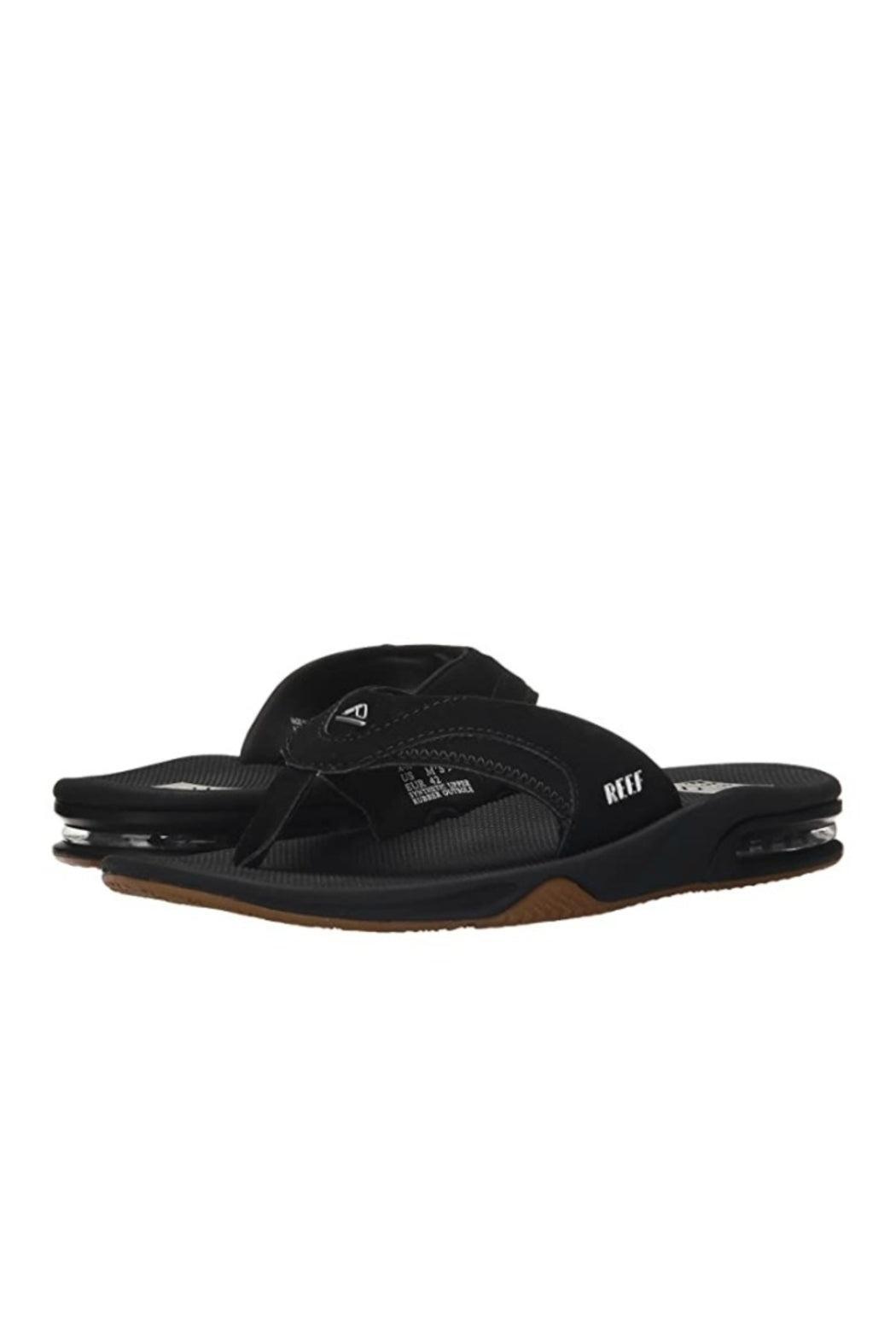 REEF FANNING MEN'S FLIPFLOP  IN BLACK Male Product Image