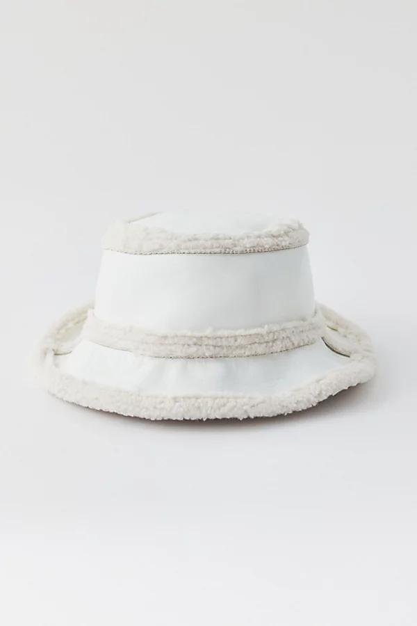 Patent Fleece Bucket Hat Womens at Urban Outfitters Product Image