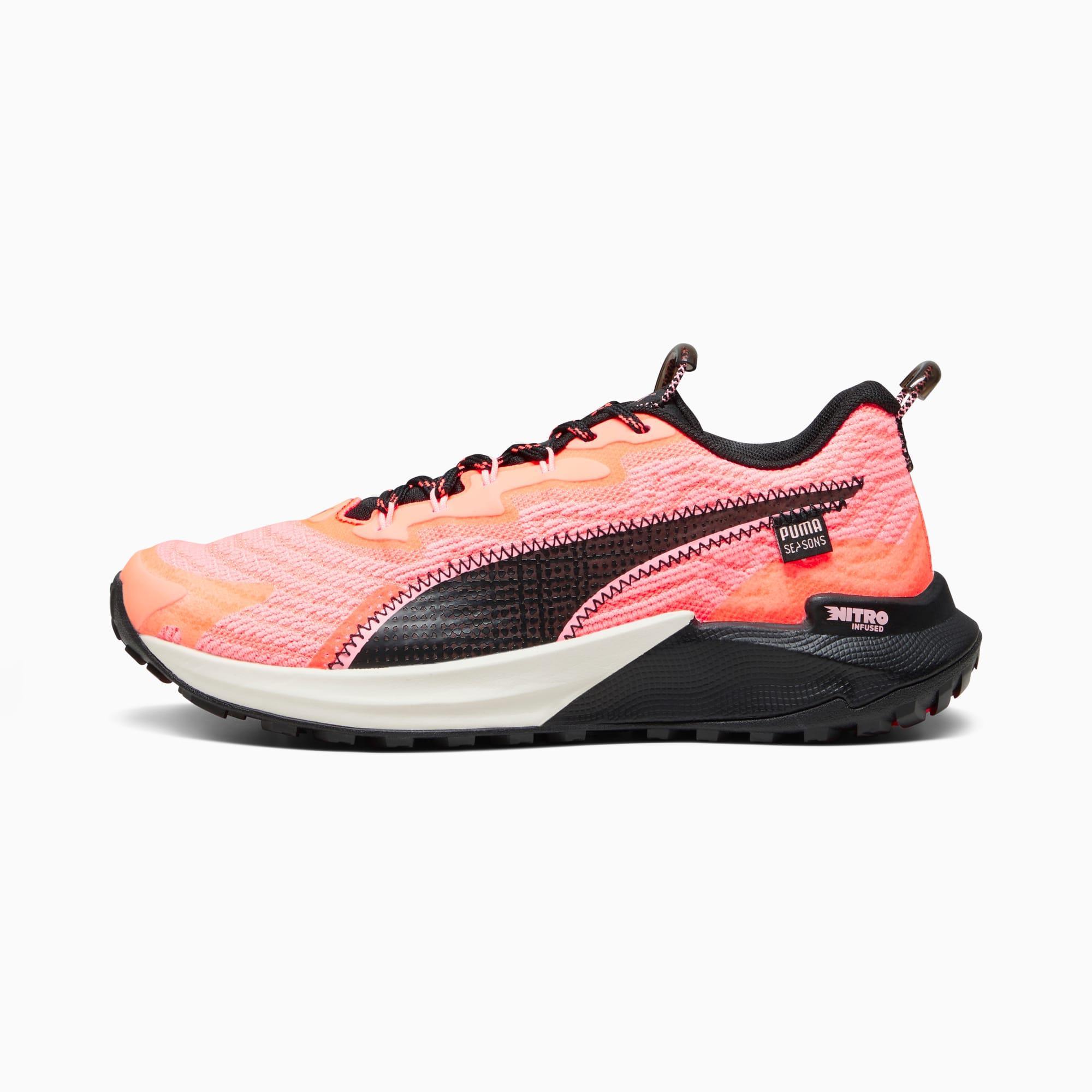 PUMA SEASONS Fast-Trac NITROâ¢ 2 Women's Running Shoes in Neon Sun/Alpine Snow/Black Product Image