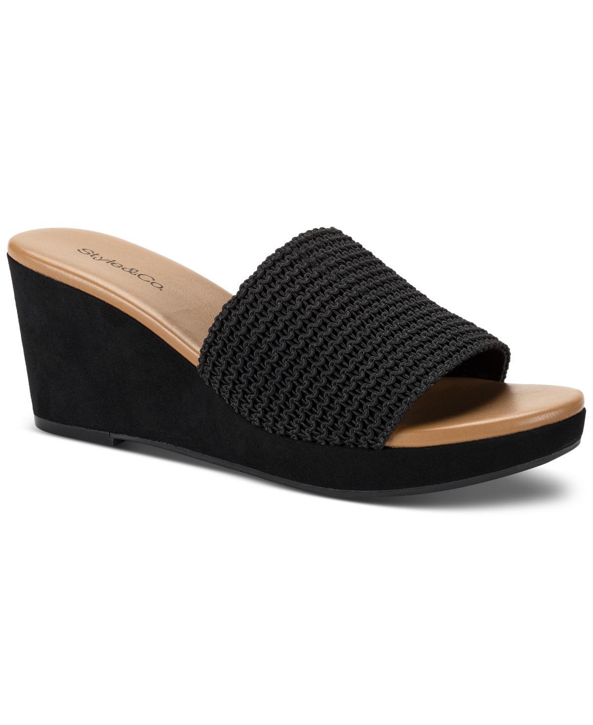 Style & Co Womens Aimee Knit Wedge Sandals, Created for Macys Product Image