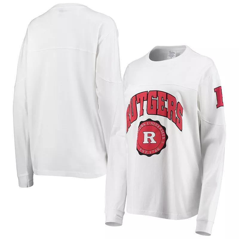 Womens Pressbox Rutgers Scarlet Knights Edith Long Sleeve T-Shirt Product Image