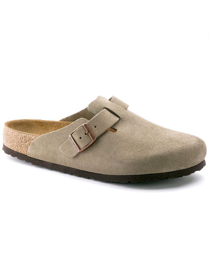 Women's Birkenstock Boston Clog Soft Footbed - Taupe Product Image