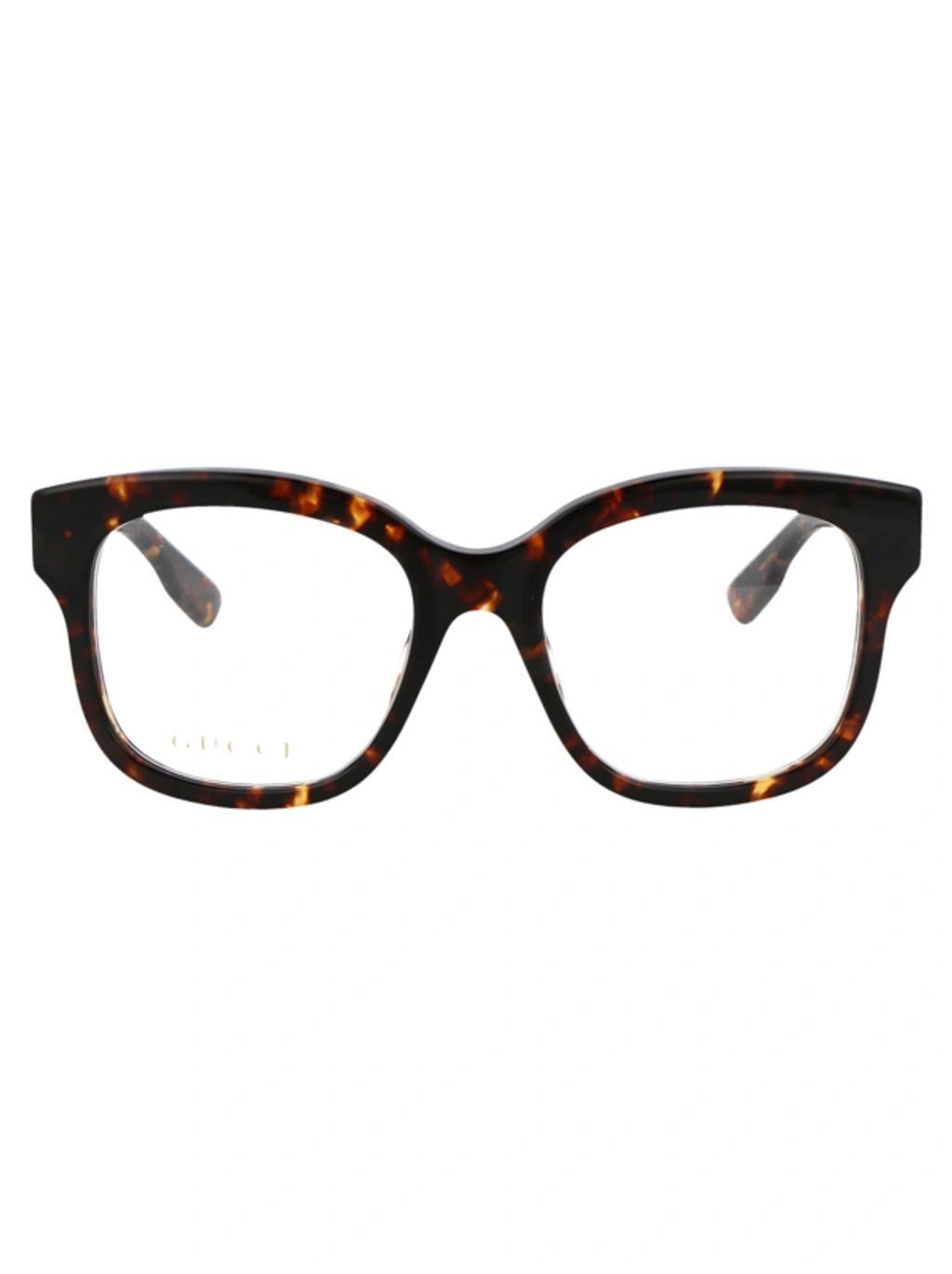 Gg1155o Square-frame Glasses In Havana Product Image