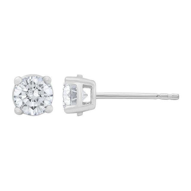 Diamond Medley 14k White Gold 1 Carat T.W. Lab-Grown Diamond Stud Earrings, Womens, 14k Whgold Product Image