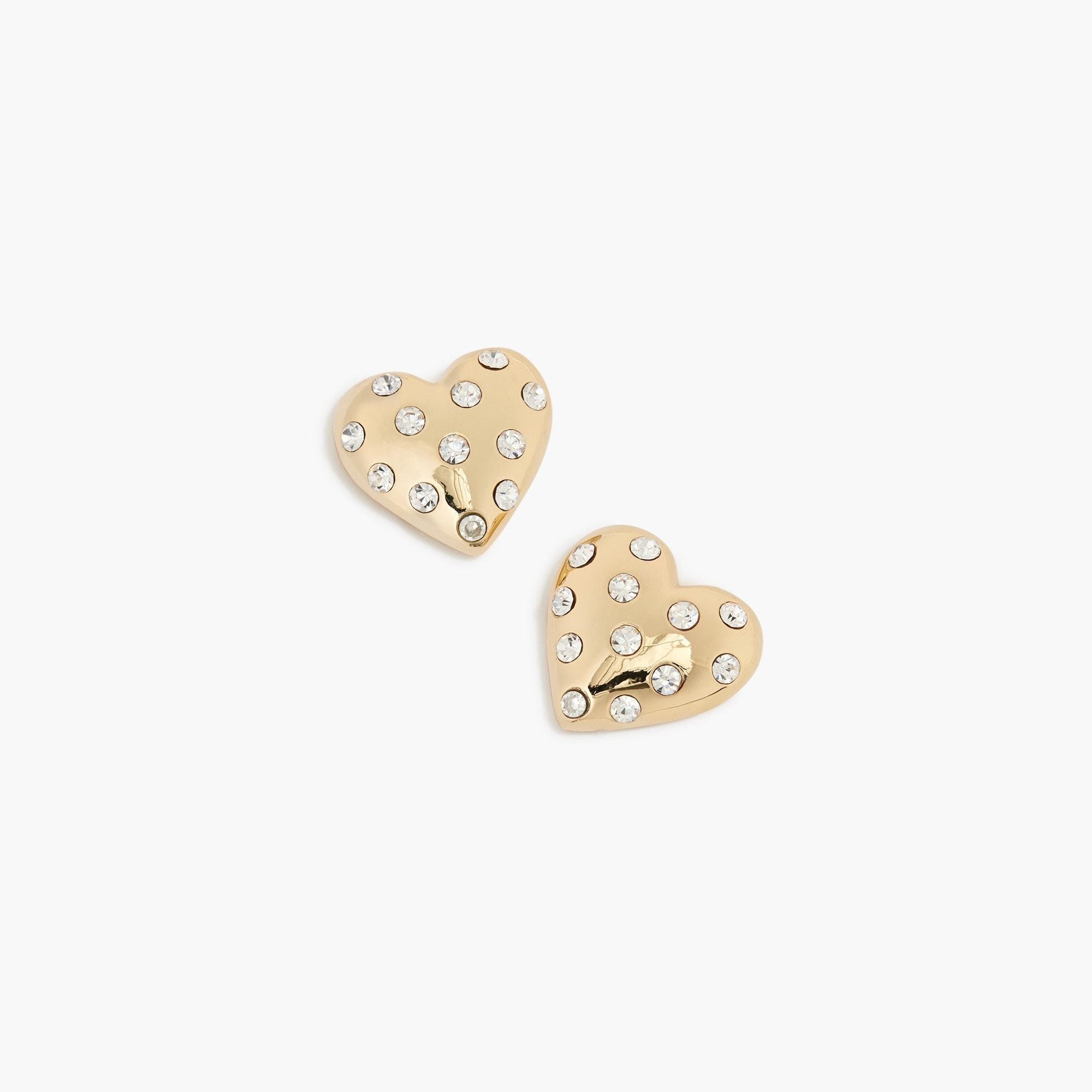 Pavé puffy heart bauble earrings Product Image