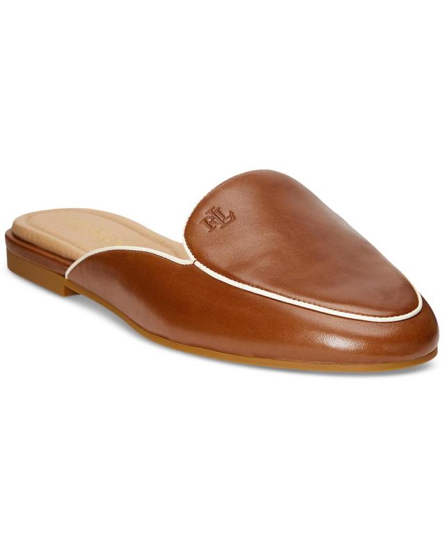 Lauren Ralph Lauren Womens Aliana Ii Mule Loafer Flats - Deep Saddle Tan Product Image