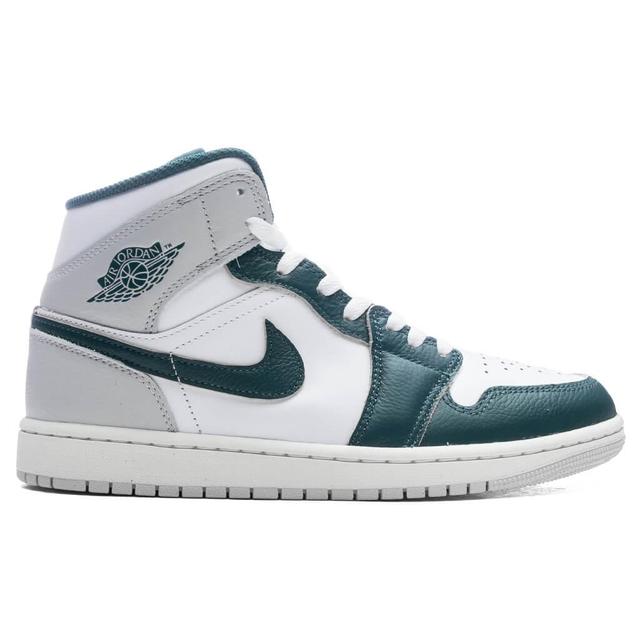 Air Jordan 1 Mid SE - White/Oxidized Green/Sail Male Product Image