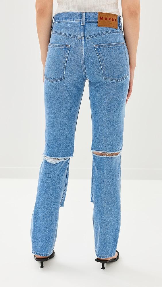 Marni Bleached Coated Boyfriend Jeans | Shopbop Product Image