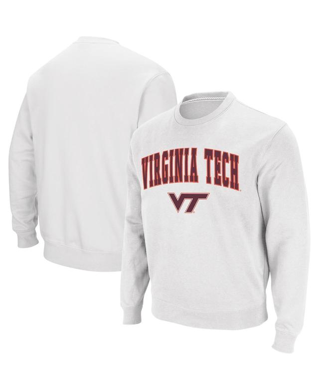 Colosseum Mens Virginia Tech Hokies Arch and Logo Crew Neck Sweatshirt Product Image