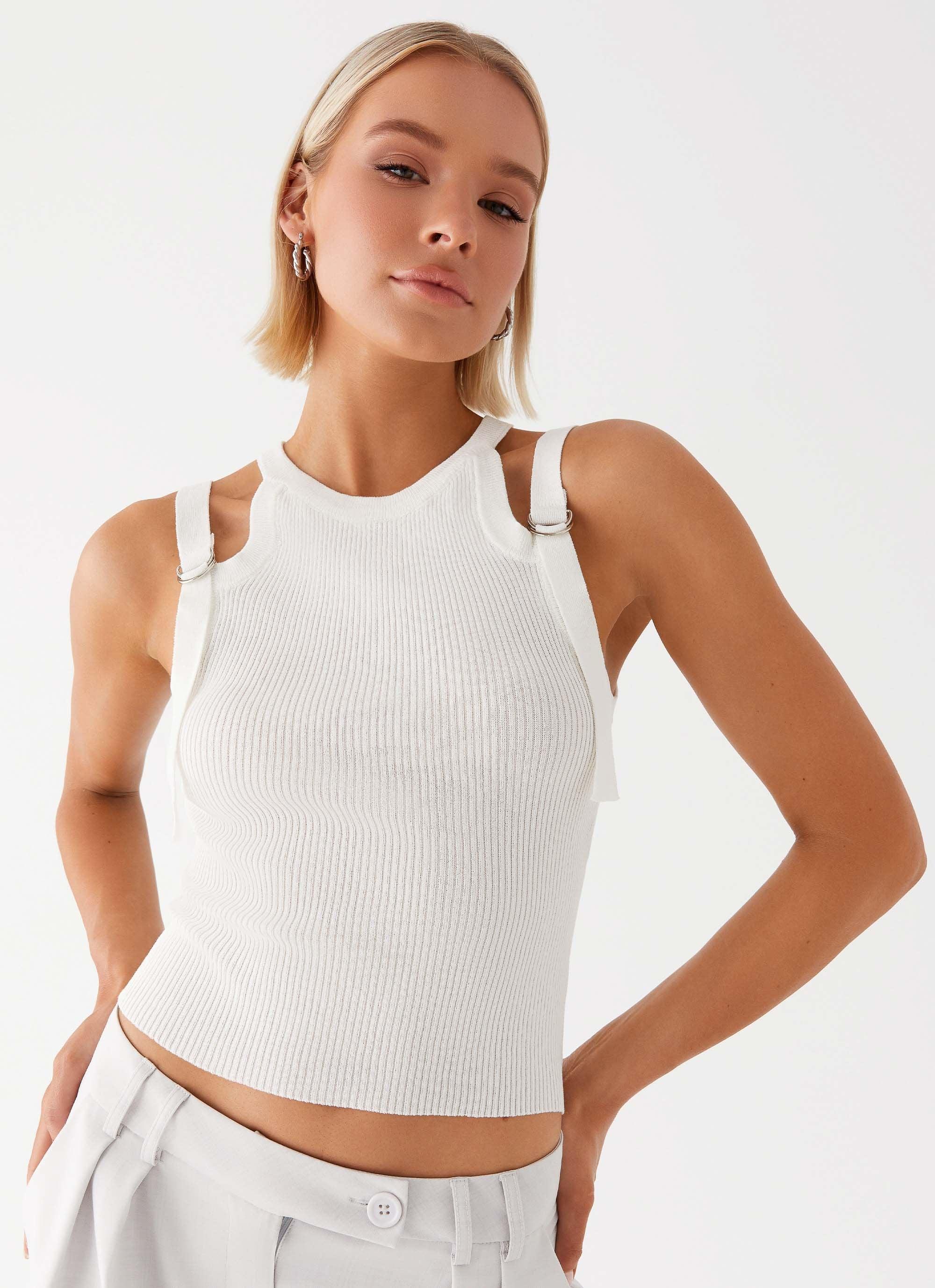 Keeley Racer Top - White Product Image