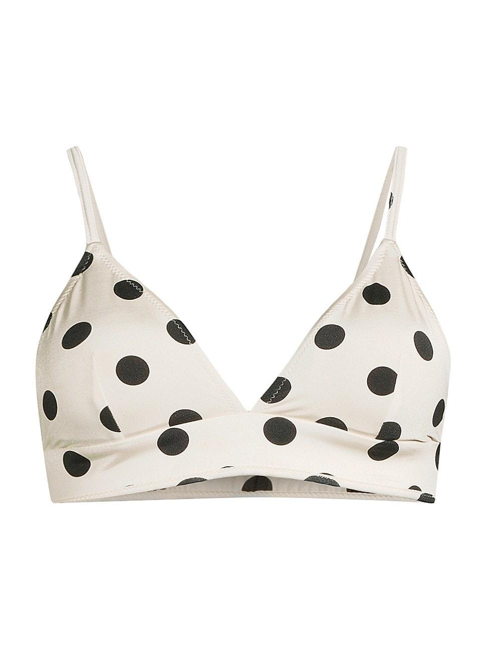 Womens Sabine Polka Dot Bikini Top Product Image